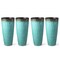 31"H Set of 4 Oversized Honeycomb Textured Turquoise Tall Plastic Planter